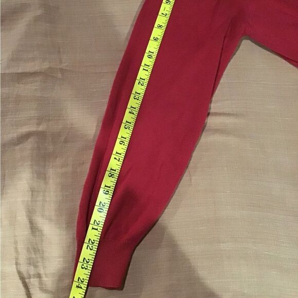 BARBOUR MEN’S 100% PIMA COTTON RED V- NECK SWEATER M - Picture 3 of 11